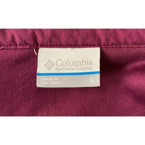 Columbia Fleece Jacket Womens Small Grey Maroon Trim Fuzzy Athletic Sweatshirt - Picture 7 of 14